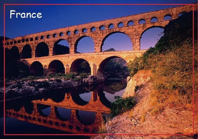 Дорожные магниты для холодильника 78*54 мм Pont du Gard логедок-Руссильон Франция