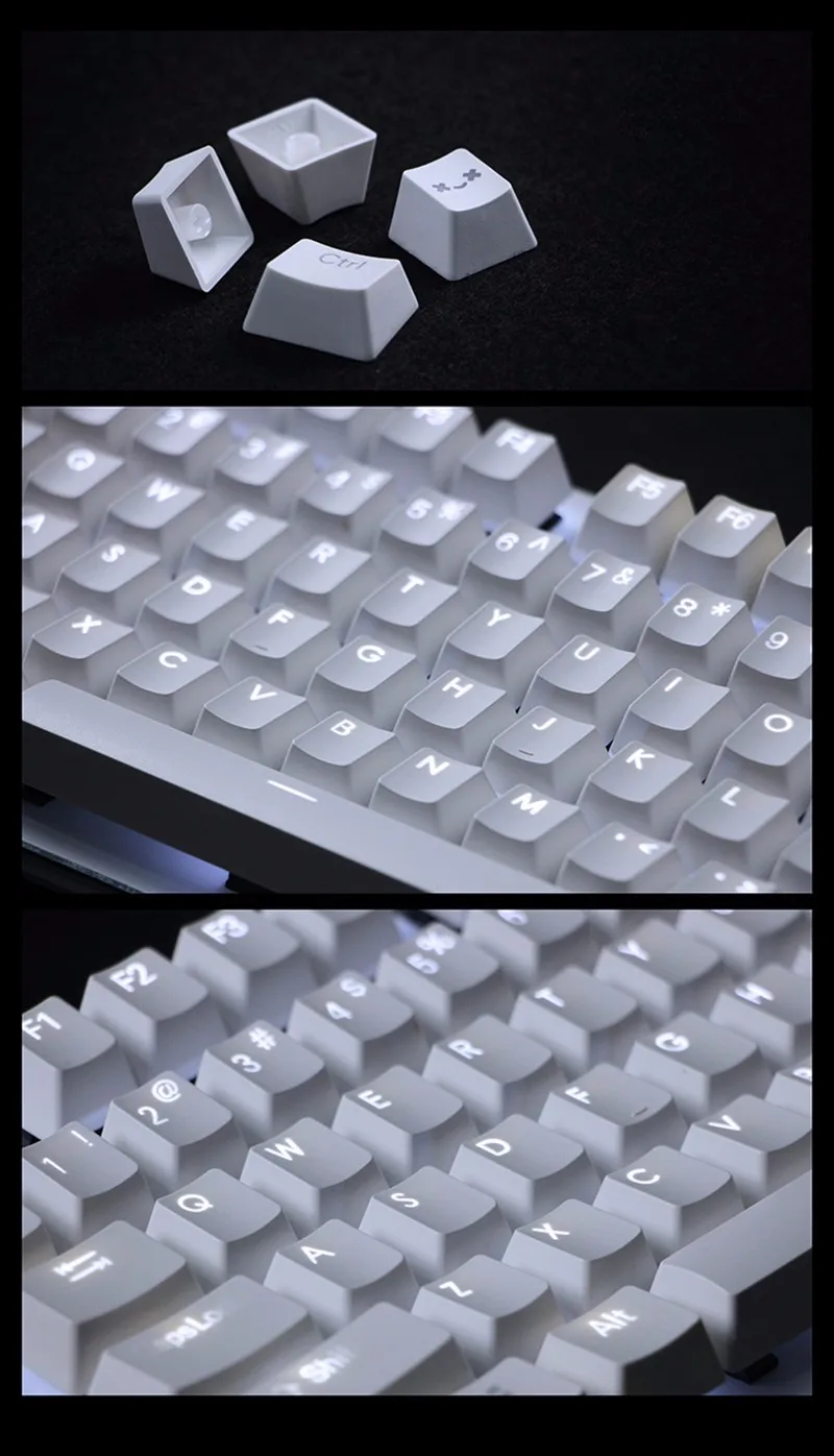 104/108 ANSI раскладка ABS/PBT двойная съемка с подсветкой Keycap для OEM Cherry MX переключатели Механическая игровая клавиатура