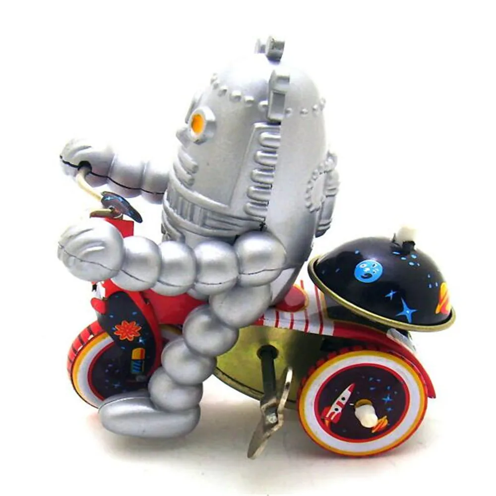 Классический жестяной робот заводные игрушки Электрический детский