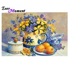 Алмазная 5D картина с изображением цветов и фруктов