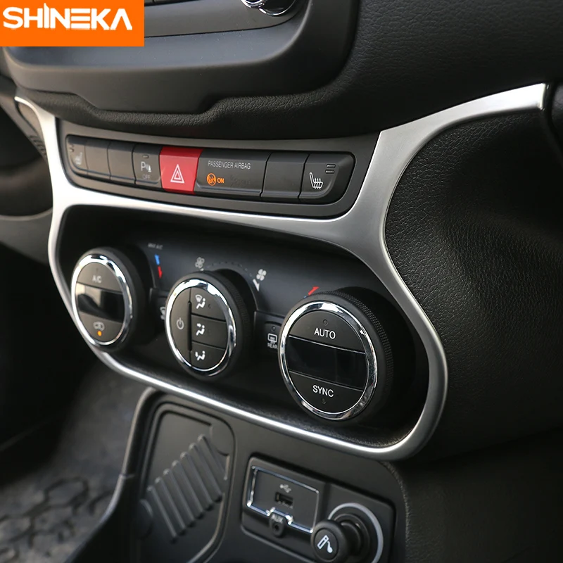 Наклейки SHINEKA ABS для салона автомобиля приборной панели кнопки кондиционера
