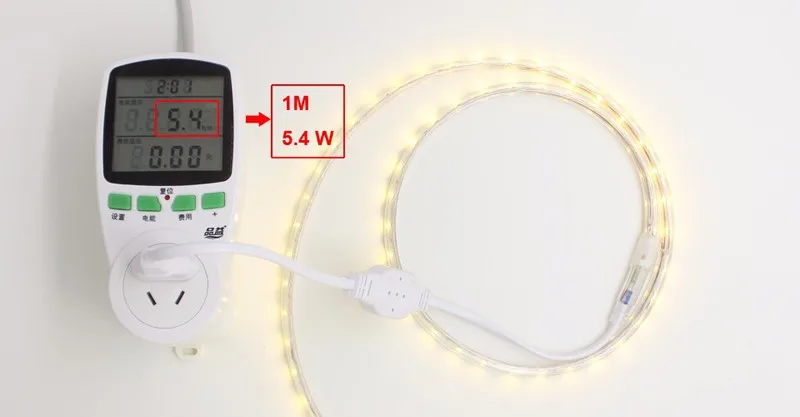 Светодиодная лента 2835 AC220V гибкий светильник 60 Светодиодный s/m IP 65 водонепроницаемый светодиодный светильник с европейской вилкой питания 1 м/2 м/3M/5 м/6 м/8 м/9 м/10 м/15 м/20