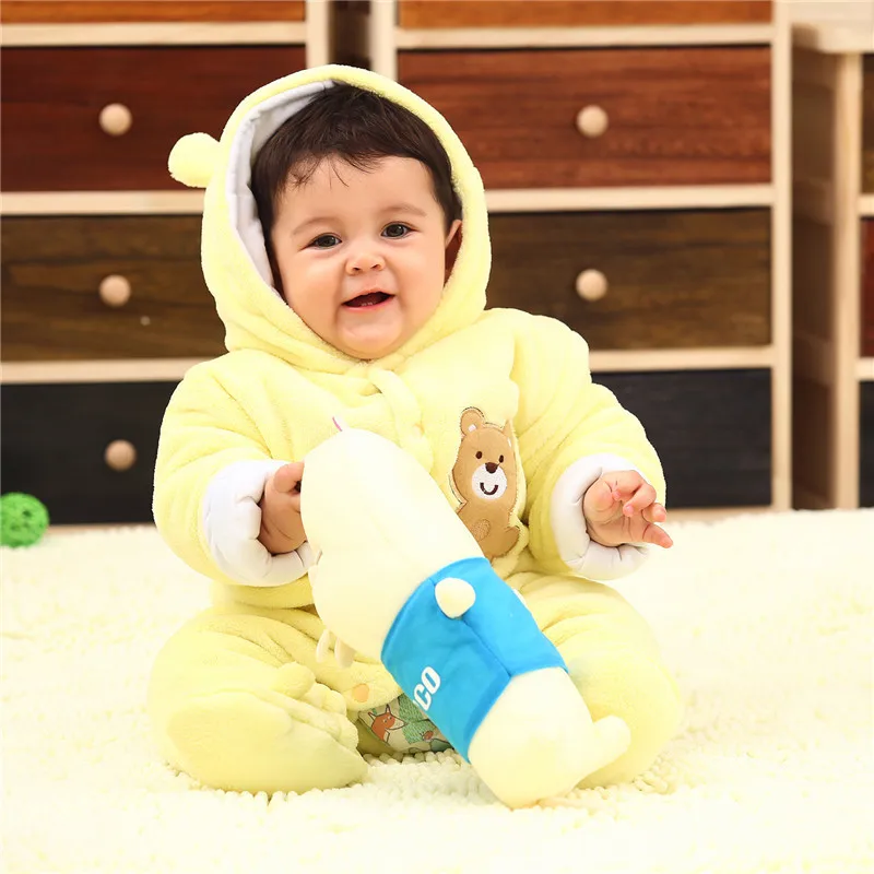 Новые детские Зимняя одежда хлопка-ватник толстые новорожденных для маленьких