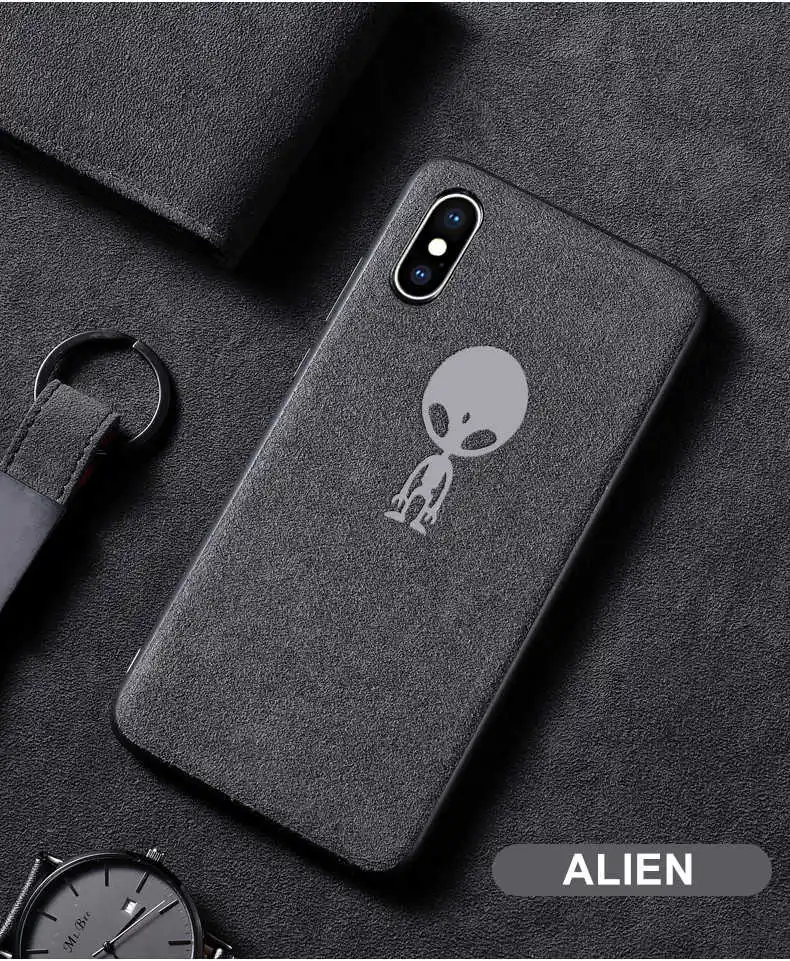 WXR Роскошные замшевые кожаные чехлы для телефонов для iPhone 7, 8, 6, 6S Plus, новинка, ультра тонкий мягкий бархатный силиконовый чехол для iPhone X, Xs, Max, XR, Coque - Цвет: WXR