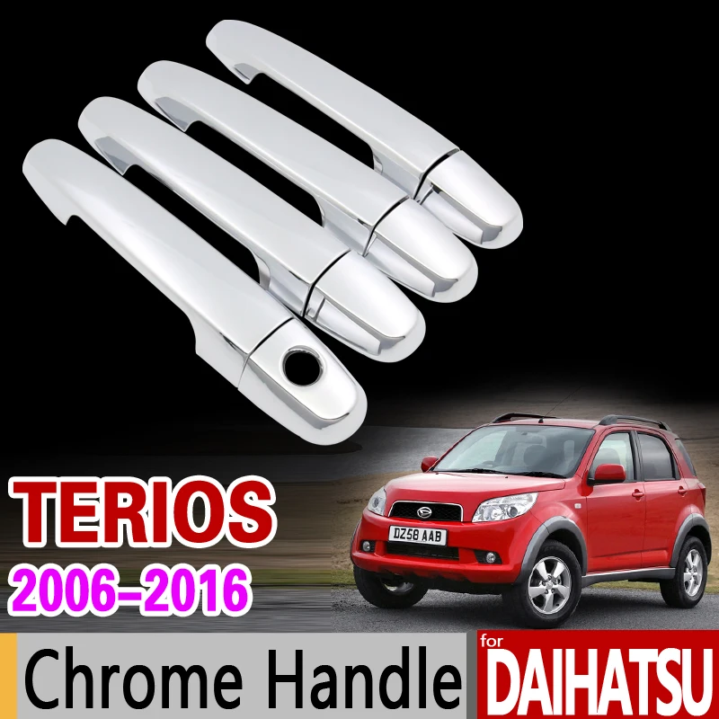 

for Daihatsu Terios Bego 2006 - 2016 Chrome Door Handle Cover for Toyota Rush Eco Wild Perodua Nautica J200 F700 Car Styling