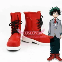 my hero academia boku no hero akademia izuku midoriya deku red cosplay shoes boots cosplaylove