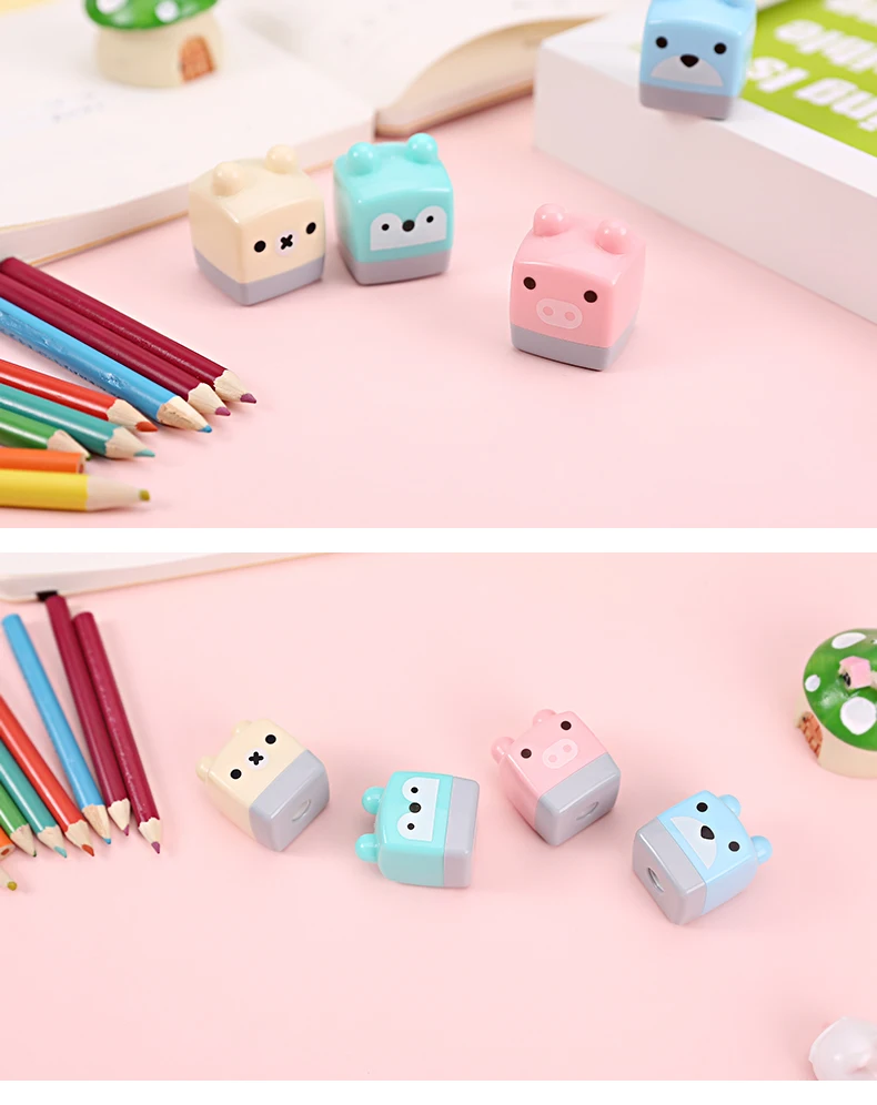 Мультфильм печати Kawaii милые точилка для карандаша ручная резак ножи ребенок студент Творческий точилка для карандашей школьные принадлежности APS91227