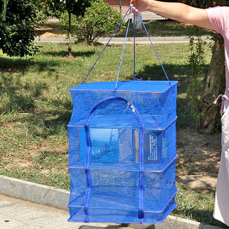 Новая Складная 4 слойная сушильная рыболовная сеть подвесная овощная Рыбная