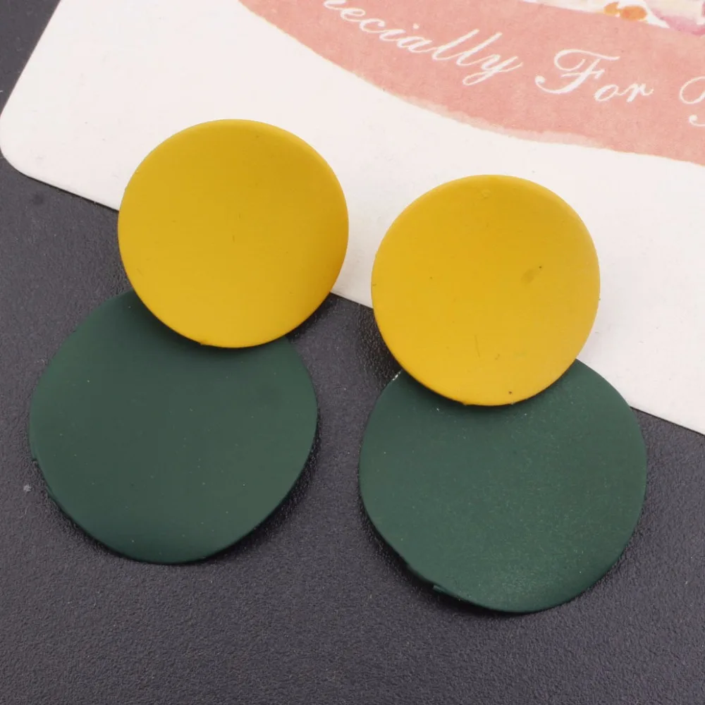 Trendy Handmade Statement Earrings for Women Vintage exaggerate Cute Round Drop Wedding Party Bridal Jewelry Gift | Украшения и