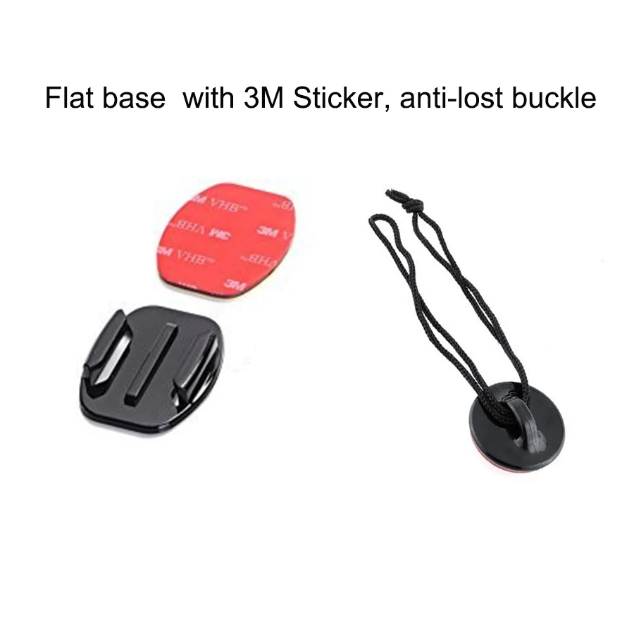 Flat base kit PATCHSKY 360 градусов вращающийся для крепления на шлем для клейкую ленту 3м Стикеры для спортивной экшн-камеры Go pro Hero 7/6/5 black Label спортивной экшн-камеры XIaomi Yi 4k eken H9R/H9 OSMO действий - Цвет: Flat base kit