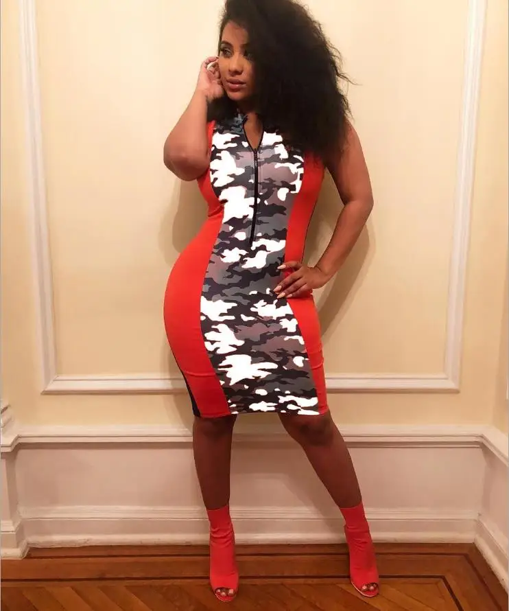 2018 African dress dasiki new traditional sexy camouflage print zipper | Тематическая одежда и униформа