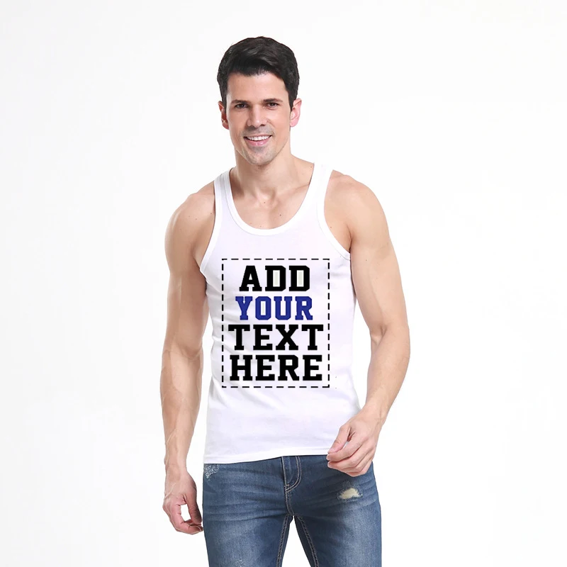 URSPORTTECH Brand Custom Tank Tops for Men - Design Your Own Top Customized &amp Personalized tops Fitness Gilet | Мужская одежда