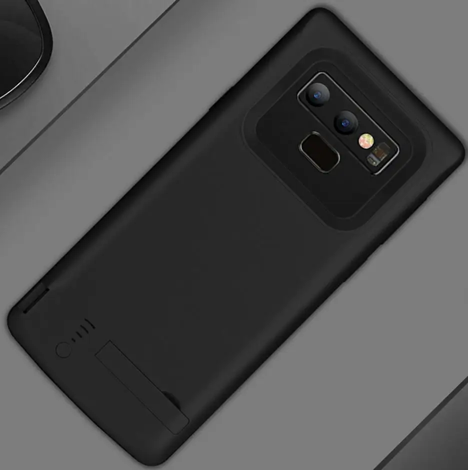 black Чехол-аккумулятор для samsung Galaxy Note 9, умное зарядное устройство 5000 мА/ч, внешний аккумулятор для samsung Note 9, чехол-крышка для аккумулятора Note9 - Color: black