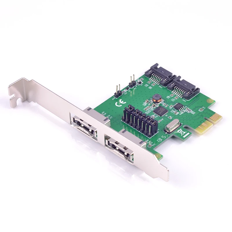 PCIE PCI express 2x eSATA SATA III Плата расширения PCI-E на SATA3 SATA3.0 6 ГБ/сек. адаптер | Компьютеры и