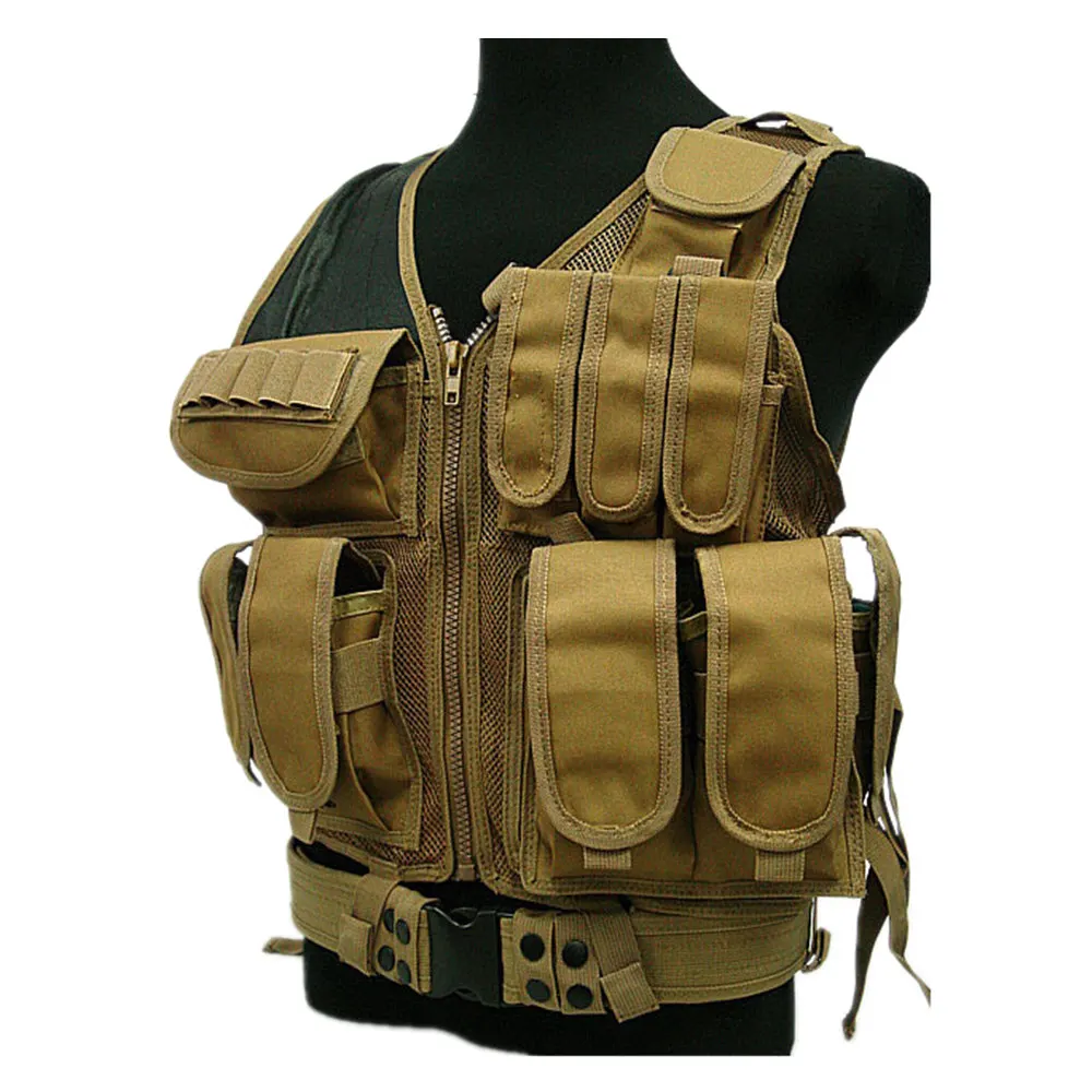 Военный Тактический Жилет molle USMC Охота боевой (Мультикам песок)[VT 05]|hunting tactical vest|vest