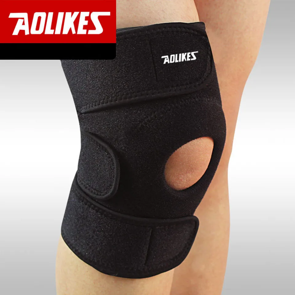 AOLIKES 1 шт. регулируемые спортивные наколенники для футбола баскетбола волейбола