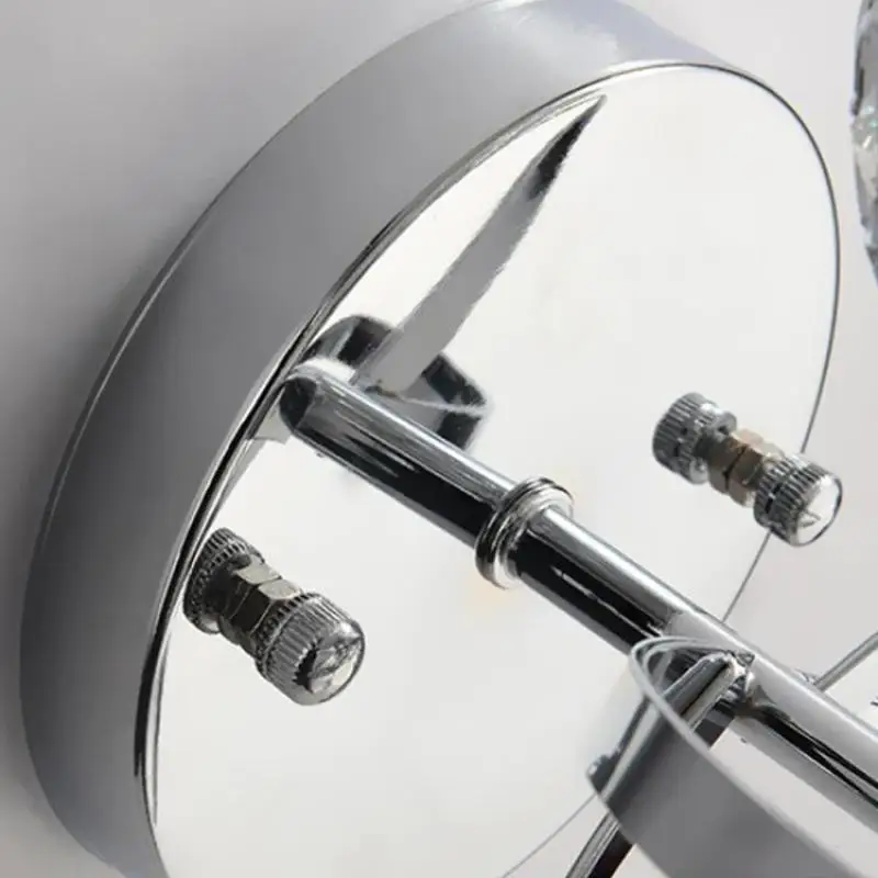 Хрустальный настенный светильник прикроватный серебристый золотой шар 100 240 В