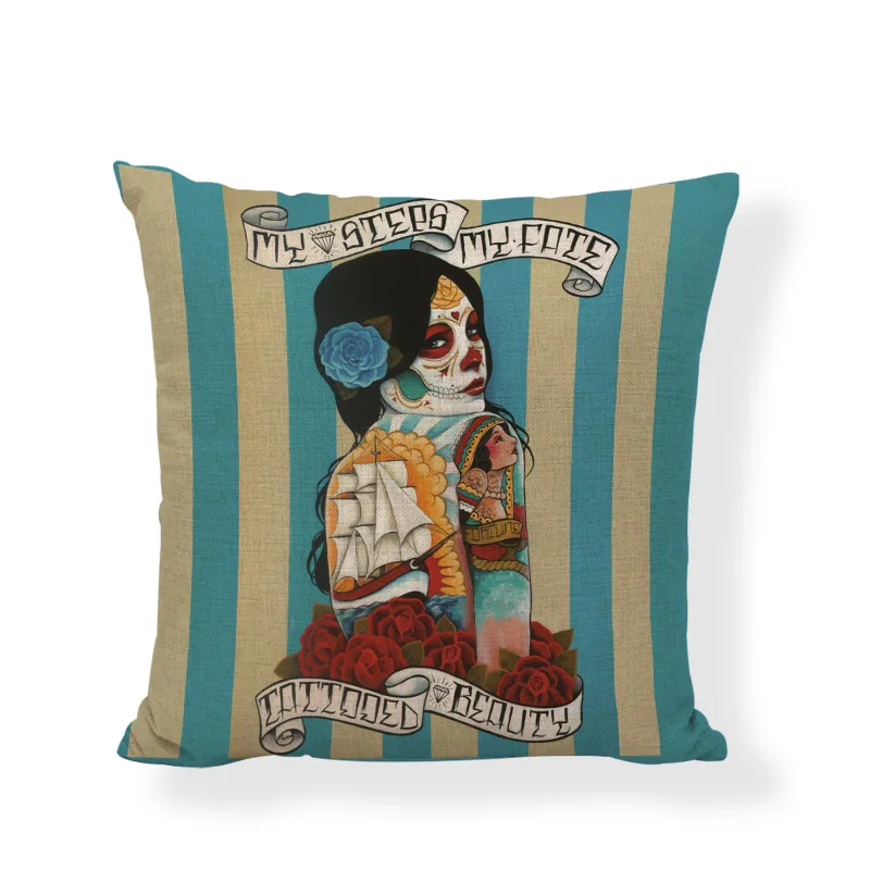 Украшение для дома в готическом стиле|sugar skull cushion covers|cushion coverskull cover |