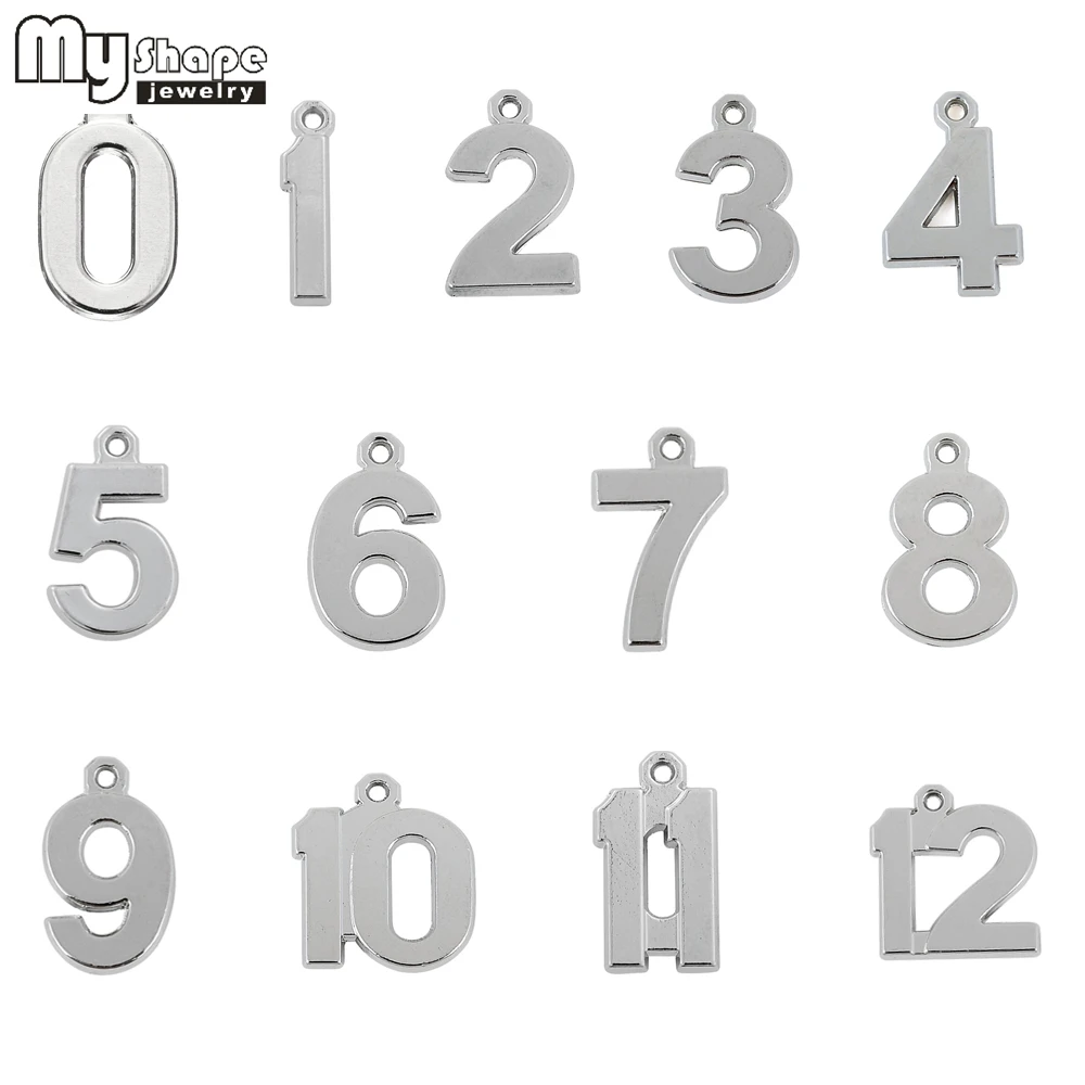 

Myshape 1-25 Numbers Charms Zinc Alloy Metal Lucky Number Pendant for Necklace Bracelet Jewelry DIY Accessories Wholesale 20pcs