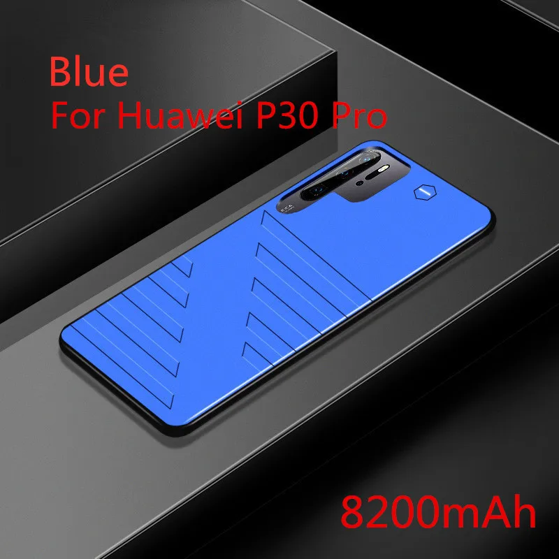 Neng 6800 mAh внешний блок питания для huawei P30 батарея зарядное устройство чехол-Аккумулятор для huawei P30 Pro назад клип батарея - Цвет: Blue for P30 Pro