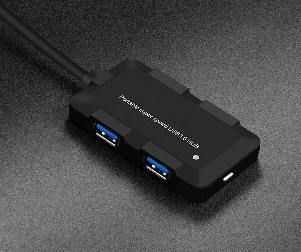 4 порта USB3.0 концентратор 5 Гбит/с супер скорость Hab 750 мм Кабель Портативный Черный Белый Micro-USB разветвитель питания для нескольких USB устройств