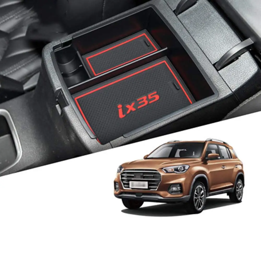 Для hyundai IX35 Автомобильная Центральная консоль подлокотник ящик для хранения лоток держатель Чехол поддон автомобильные аксессуары