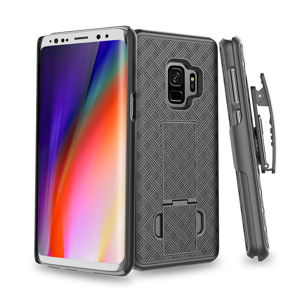 Чехол для телефона Haissky Armor Samsung Galaxy S9 Plus полная защита подставка зажим ремня чехол