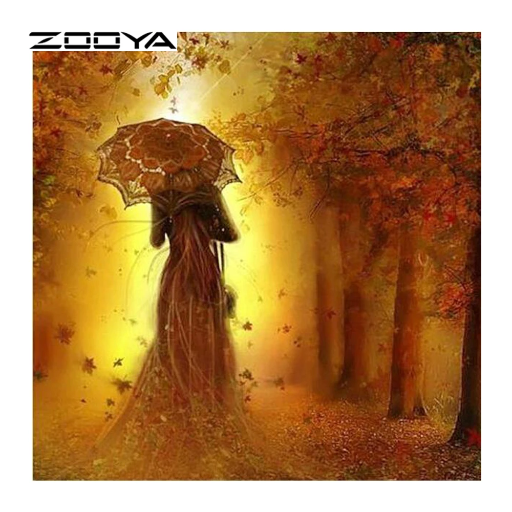 ZOOYA алмазная живопись зонт женский эстетический классический вышивка узор