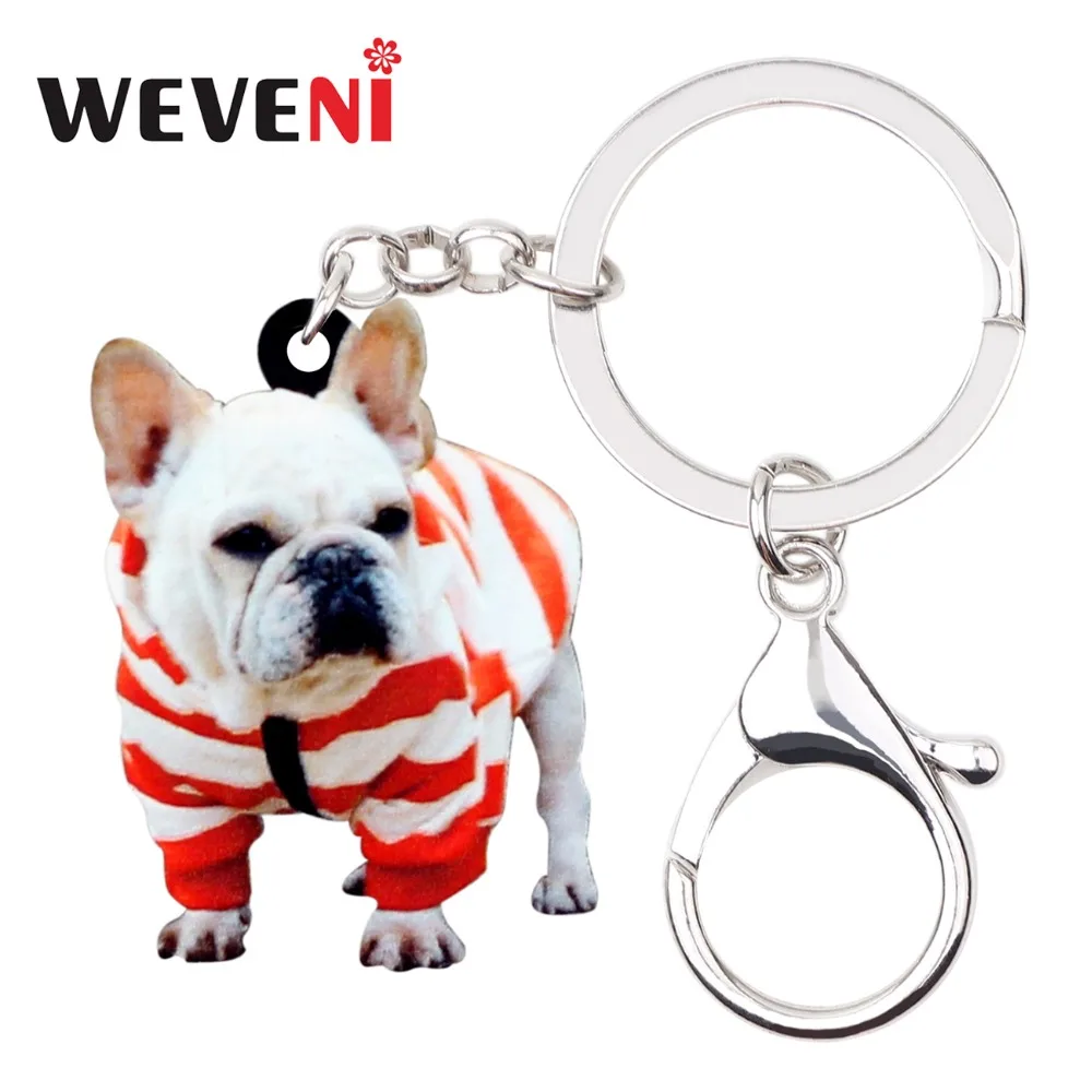 WEVENI оригинальные трендовые брелки для ключей французского бульдога терьера