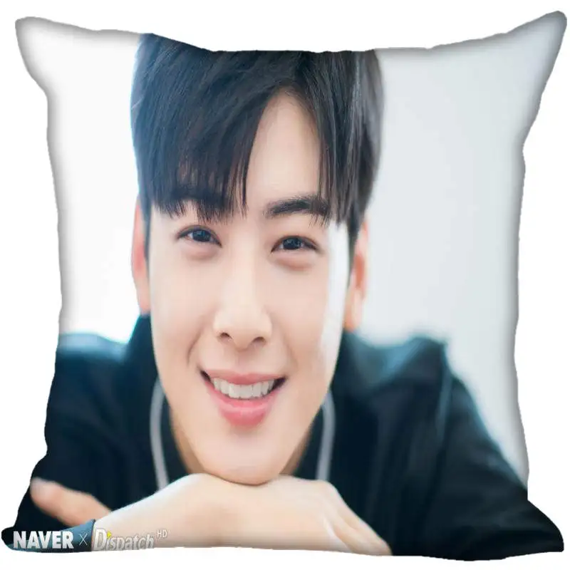 7 Вентилятор Xi, хит, на заказ, KPOP Astro Cha EunWoo, принтованная шелковая квадратная наволочка, для дома, декоративная, на молнии, атласная наволочка(одна сторона - Цвет: 7