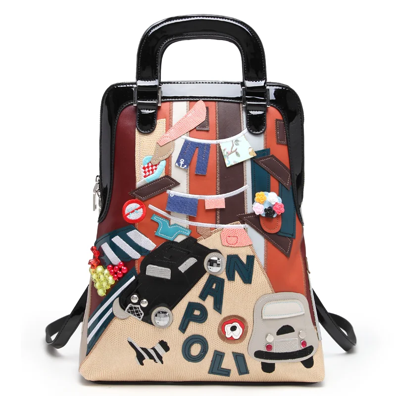 Рюкзак из искусственной кожи высокого качества Фирменная женская сумка s