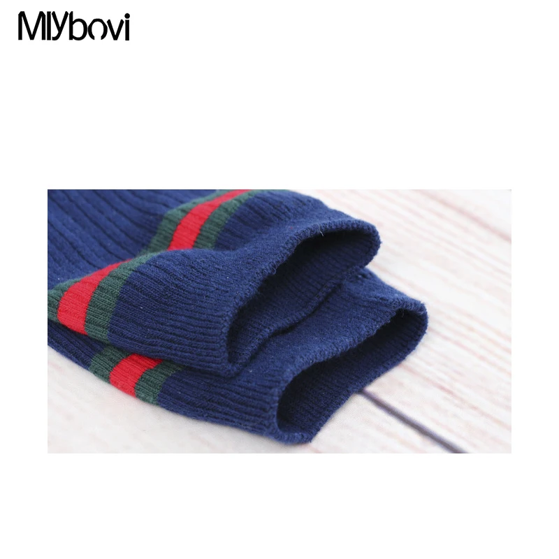 Модные полосатые гетры Для женщин хлопок Чулки для бедра ботфорты дам Обувь