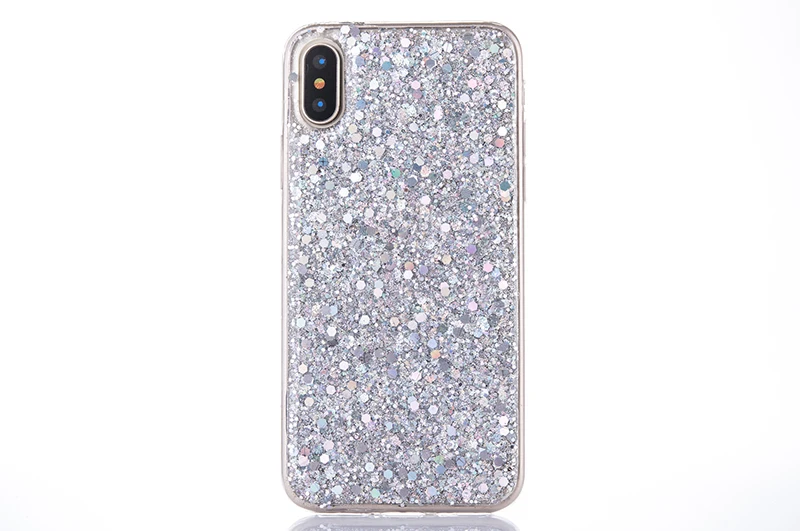 Блестящий блестящий чехол для телефона с блестками для iphone 11, 11Pro, Max, XS, Max, XR, X, 6, 6 S, 7, 8 Plus, цветной блестящий чехол s