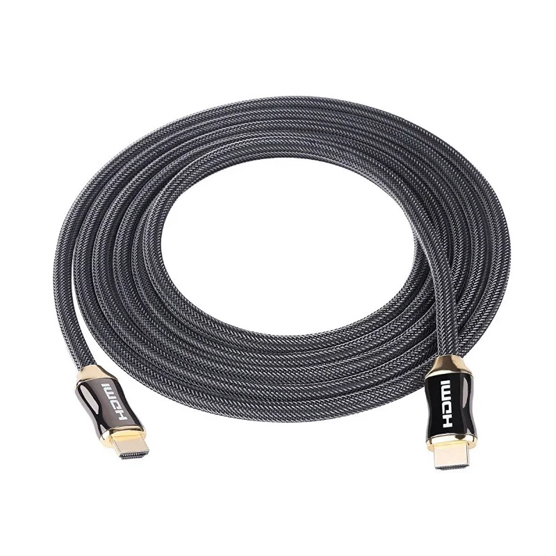 Высокопрочный плетеный нейлоновый HDMI совместимый кабель Ultra HD (UHD) 4K 2.0b 18Gbs с аудио