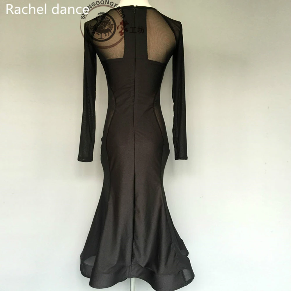 

2017 Hot Black Latin Dance Dress Fringe Women Latin Dress Dancing Clothes Dancewear Dress Latina Salsa Latin Dance Costumes