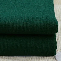 100140cm natural linen cotton fabric bag dress material dark green
