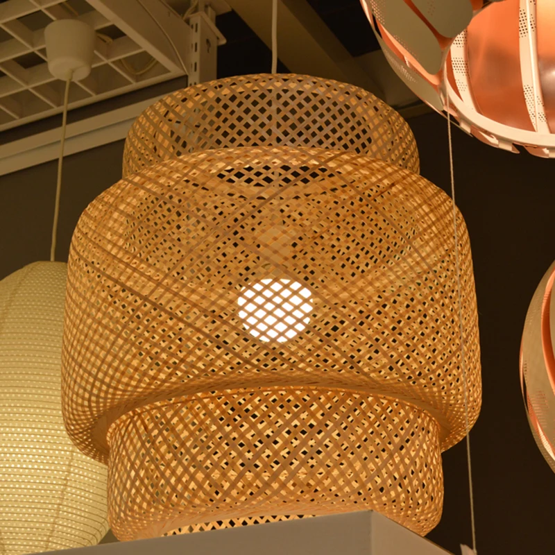 売る 新竹ペンダントランプ現代ランタン作業ハンドニットクラフトペンダントライトシンプルなパーラー研究ホテルペンダント照明PA0192