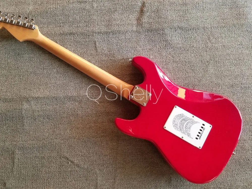 Высокое качество QShelly под заказ красный/белый Monterey Flower Зеленая жизнь Pickguard Белый 3