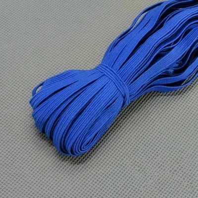 blue Красочные высокоэластичные круглые резинки 6 мм канатная Резиновая лента линия спандекс лента швейная кружевная отделка поясная лента аксессуары для одежды - Цвет: blue