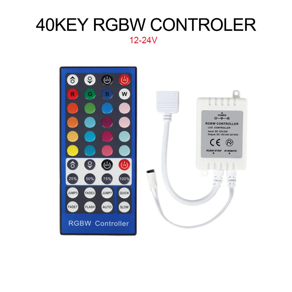 40key IR DC 12 в-24 в светодиодный контроллер мини 24 клавиши 40 клавиш ИК-пульт RGB RGBW контроллер 11 клавиш 17 клавиш для RGB 3528 5050 3528 2835 Светодиодная лента - Цвет: 40key IR