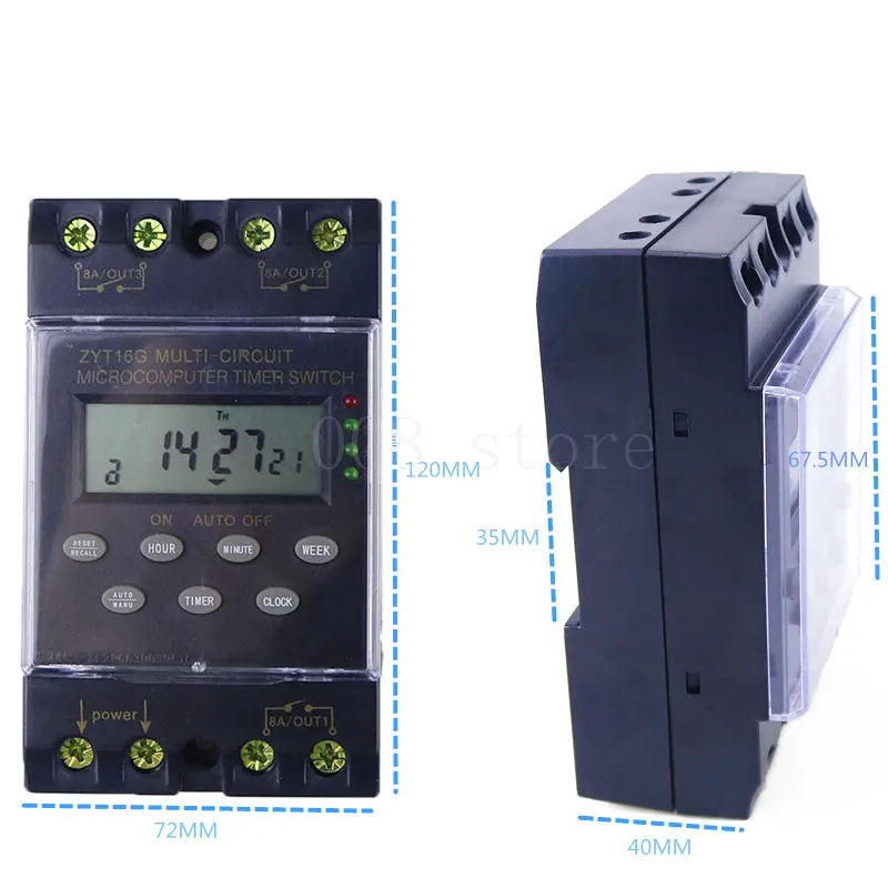 zyt16g-3a 220VAC 25A микрокомпьютер цифровой колокольчик программа колокольчик контроллер колокольчик программируемый kg316t таймер переключатель