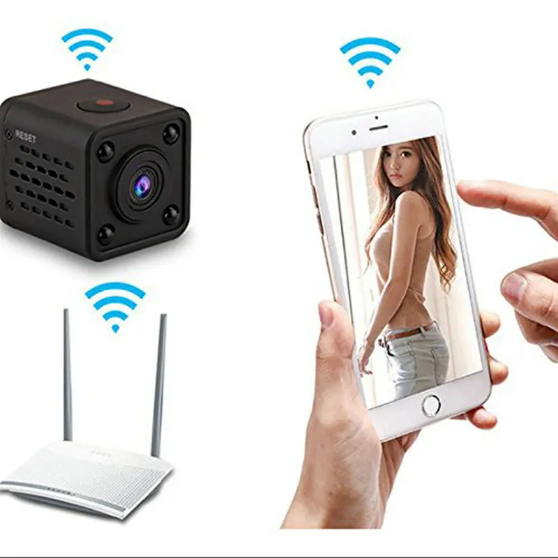 Бесплатная доставка миниатюрная Wi Fi IP камера с поддержкой телефона