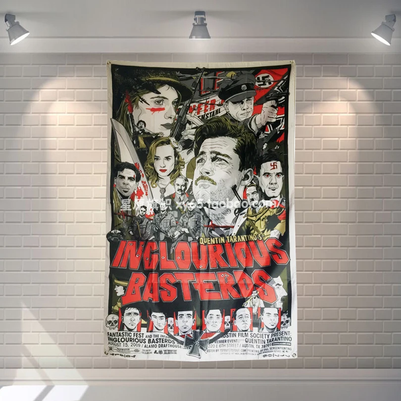 &quotInglourious Basterds&quot классический логотип команды кино тканевый плакат баннеры