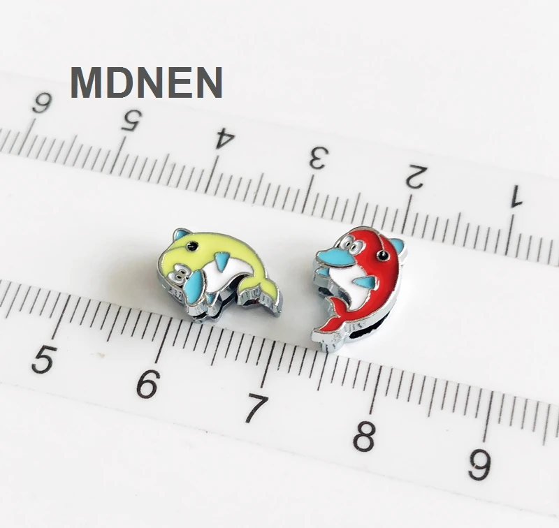

DIY accessory zinc alloy 8mm Inner Dia. 9*13MM Dolphins Slide Charms Beads DIY 8MM Dog Cat Collar Wristband