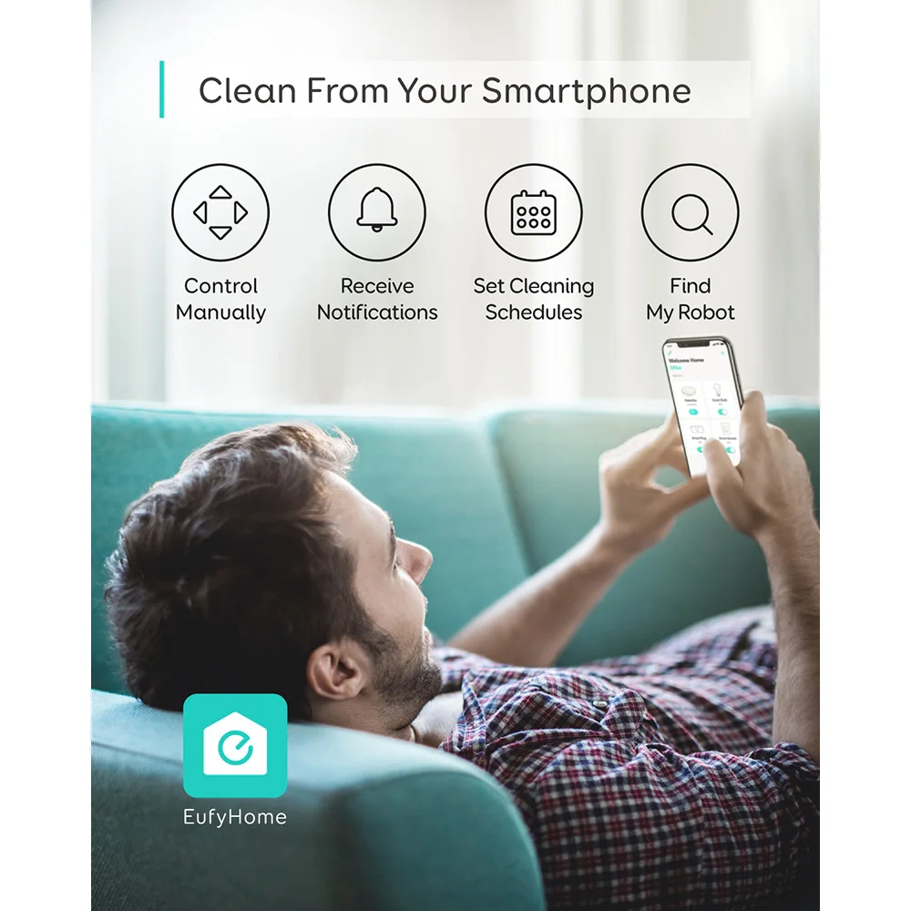 Робот-пылесос eufy [BoostIQ] RoboVac 15C Wi-Fi ультратонкий тихий самозаряжающийся 1300 па для