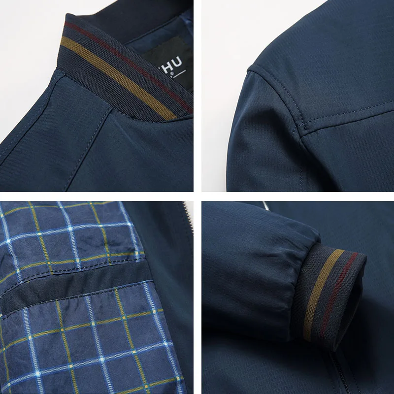2021 Spring Thin Mens Casual Jacket Sofsell Male Stand Collar Solid Windbreakers Quality Basic Men and Coat Veste Homme | Мужская одежда
