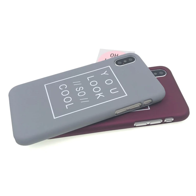 UXIA Письмо печати чехол для телефона iphone X case 5S 5 6 S 7 8 плюс жесткая матовая