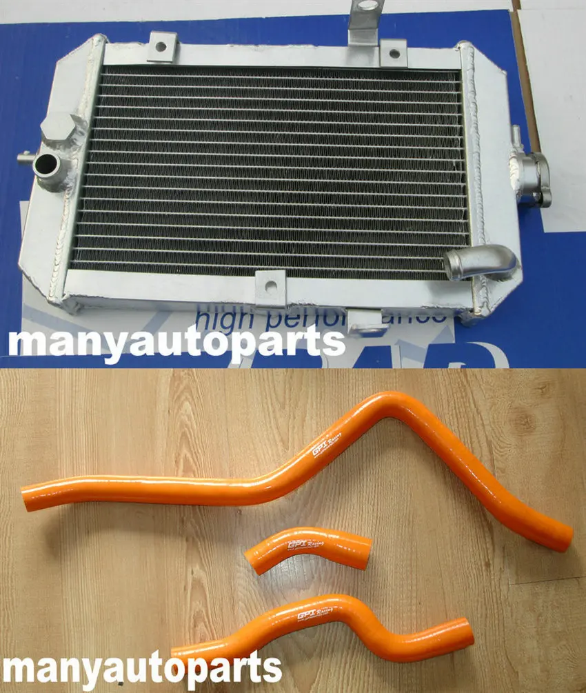 Алюминиевый радиатор + Красный силиконовый шланг для Yamaha 660R Raptor 660 YFM660R 2002 2005 2003 2004