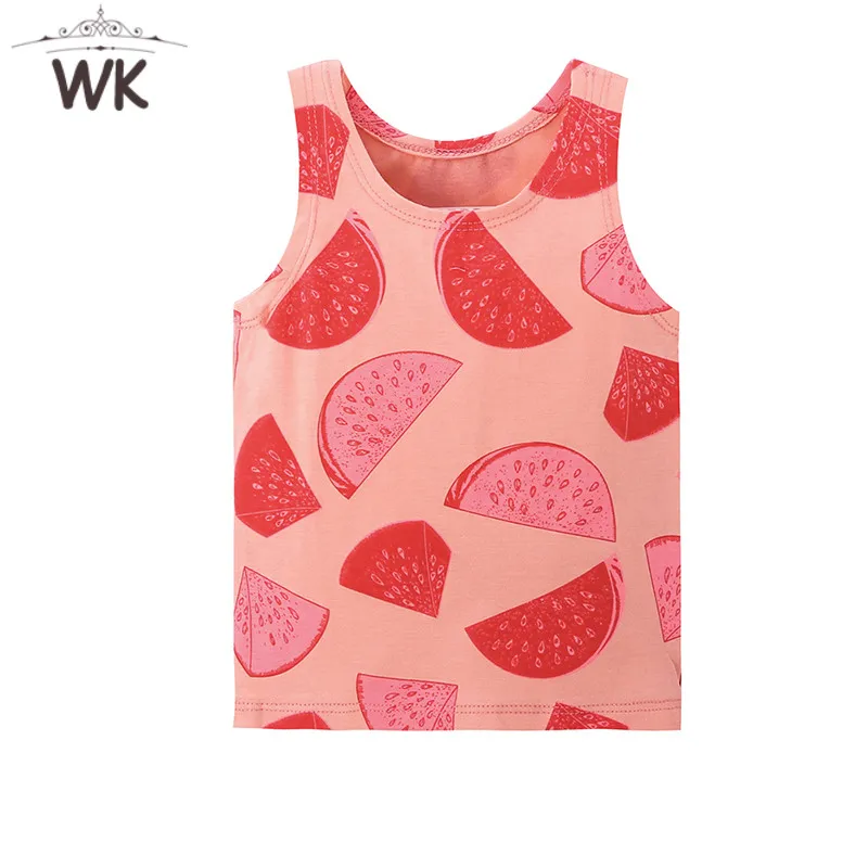 Baby Tops Children Vest Boys Girls Summer T Shirts Sleeveless Tank Camisoles 2021 Solid Toddler Tees watermelon T-Shirt cute boy | Детская