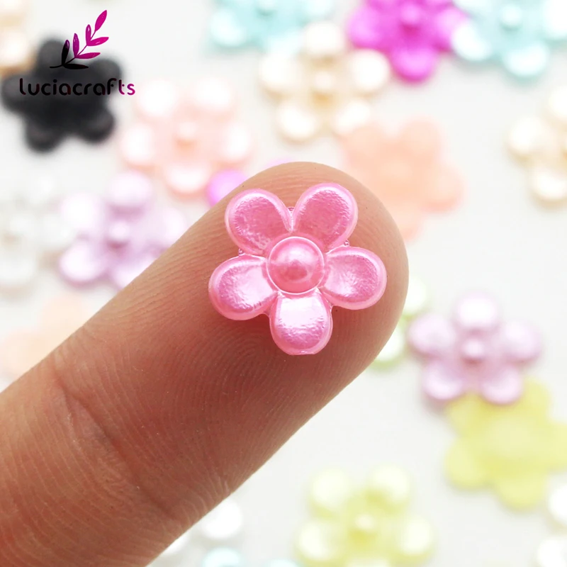 Lucia crafts 12 мм ABS искусственный цветок Flatback смешанные цвета для скрапбукинга DIY